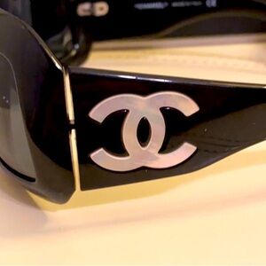 Chanel Signature CC sunglasses. Chunky frame. Original case and tags.